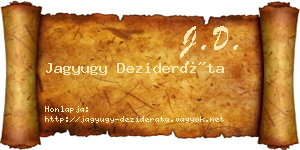 Jagyugy Dezideráta névjegykártya